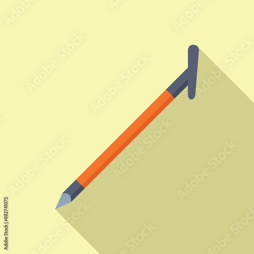 Nordic walking stick lying on the ground, perfect for illustrating nordic walking or hiking