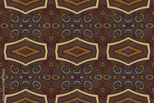 African Ikat paisley embroidery.geometric ethnic oriental seamless pattern traditional.Aztec style. Native american Southwest design Aztec pattern