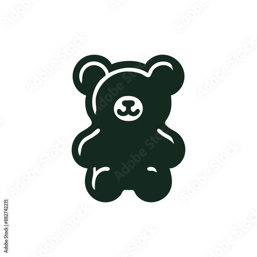 gummy bear snack sweet logo vector illustration template design