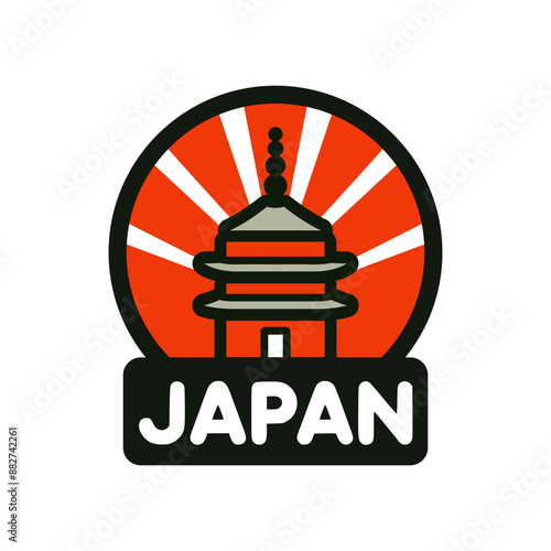 japan tokyo vacation holiday text tshirt fashion sticker vector illustration template design