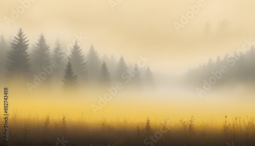 Clear Plain Shiny Warm Soft Vintage Bokeh Cloudy Wave Like Geometric Yellow Background or Texture