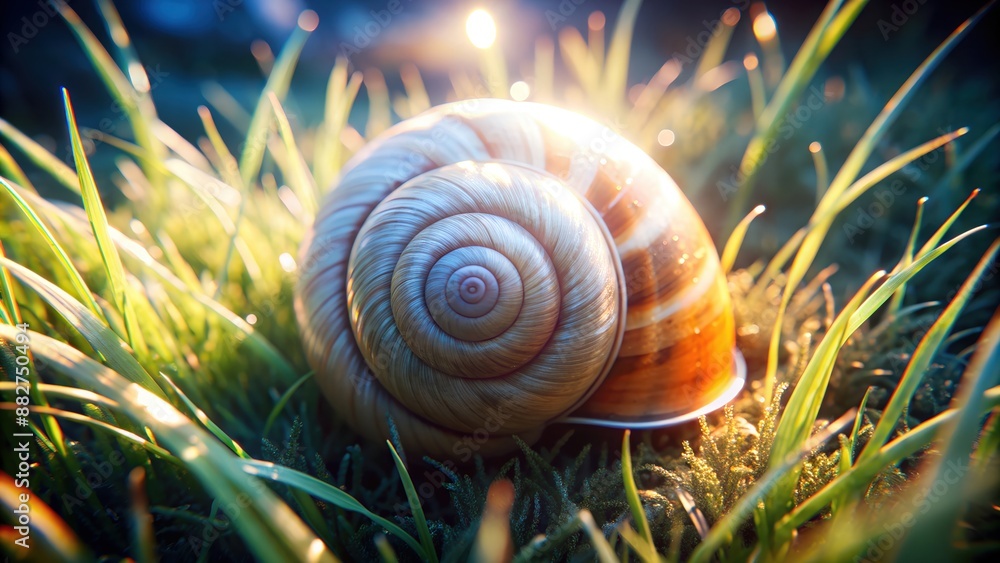 Green Grass Background with Lone Spiral Shell Snail Featuring Pasture, Sward, and Herbage Textures for Nature Posters, Wallpapers, Headers and Graphic Assets Green Grass Background with Lone Spiral Shell Snail Featuring Pasture, Sward, and Herbage Textures for Nature Posters, Wallpapers, Headers and Graphic Assets