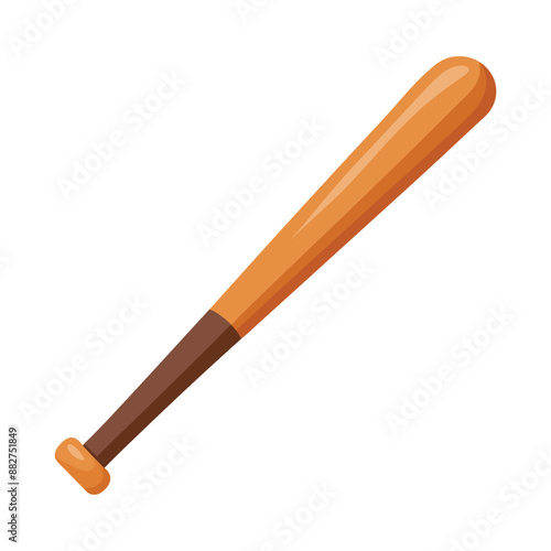 Illustration wooden baseball bat Isolated