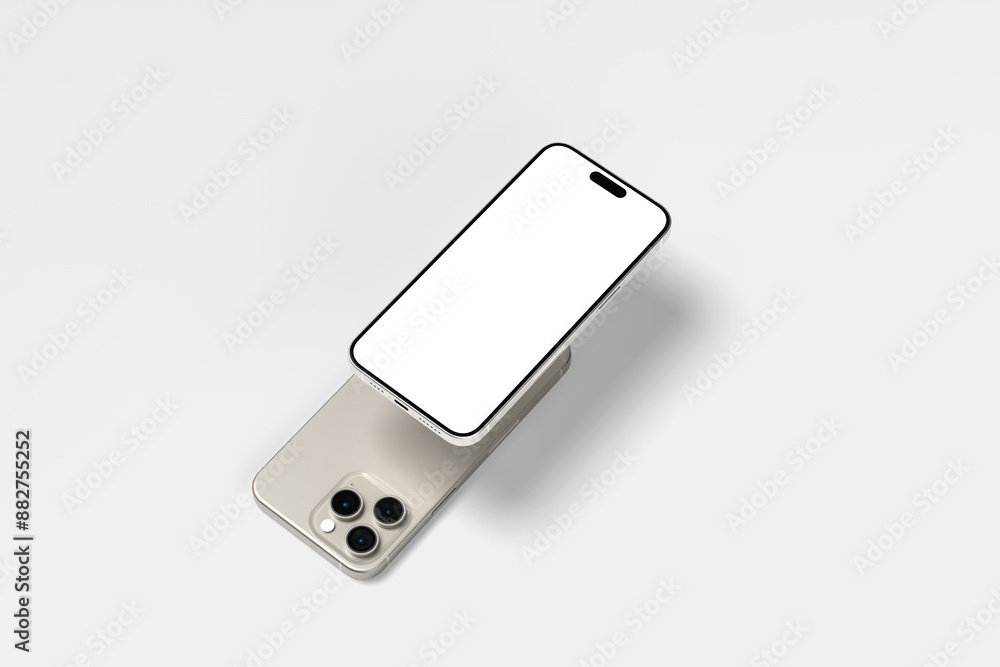Smartphone mockup side view angle blank Smartphone mockup side view angle blank