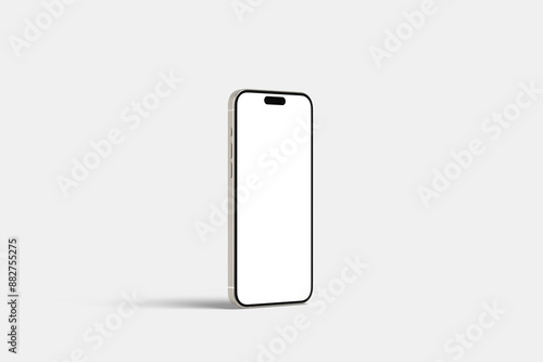 Smartphone mockup side view angle blank	