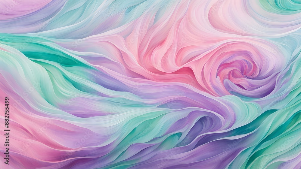 A soft pastel background with flowing waves of pink, lavender, and mint green A soft pastel background with flowing waves of pink, lavender, and mint green