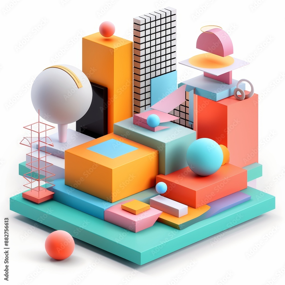 A modern 3D icon illustrating planning, featuring geometric shapes arranged in a cohesive and structured manner, symbolizing order and foresight. A modern 3D icon illustrating planning, featuring geometric shapes arranged in a cohesive and structured manner, symbolizing order and foresight.