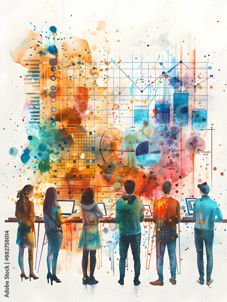 3D Flat People Watercolor Business Dashboards Tablets � Magical Approach to Technology and Finance 3D Flat People Watercolor Business Dashboards Tablets � Magical Approach to Technology and Finance