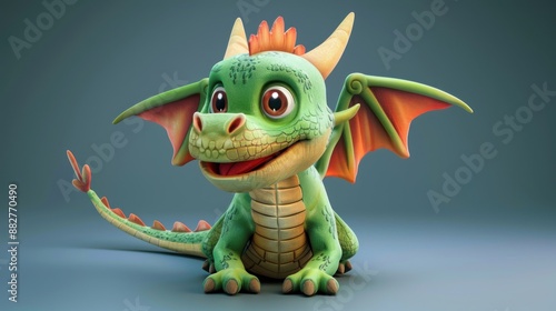 funny 3D dragon character  © Sem