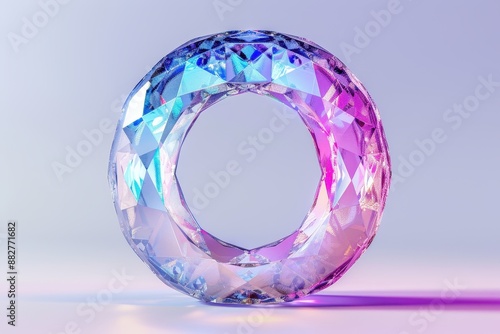 A silver ring with a large circle on it