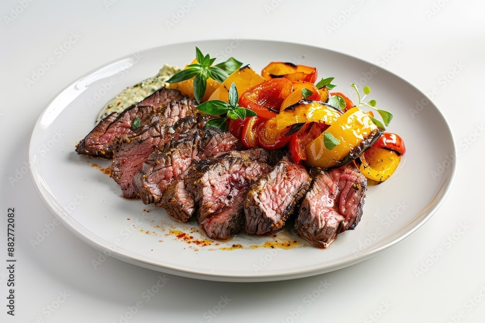 Tasty Hanger Steak with Smoky Aioli and Charred Cherry Peppers Tasty Hanger Steak with Smoky Aioli and Charred Cherry Peppers
