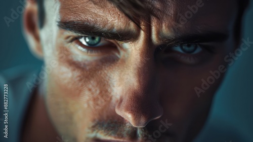 Close-Up of a Man With a Sad Expression photo