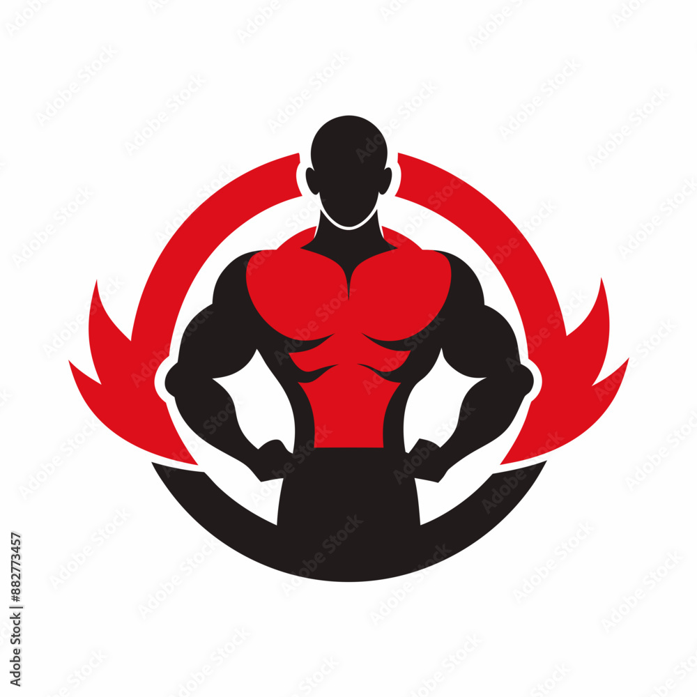 GYM Fitness Club Logo Design Icon Vector Art Illustration Template GYM Fitness Club Logo Design Icon Vector Art Illustration Template