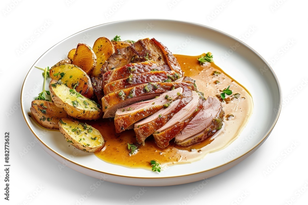 Duck L'Orange with Herbed Pommes Frites - Luxurious Cuisine Duck L'Orange with Herbed Pommes Frites - Luxurious Cuisine
