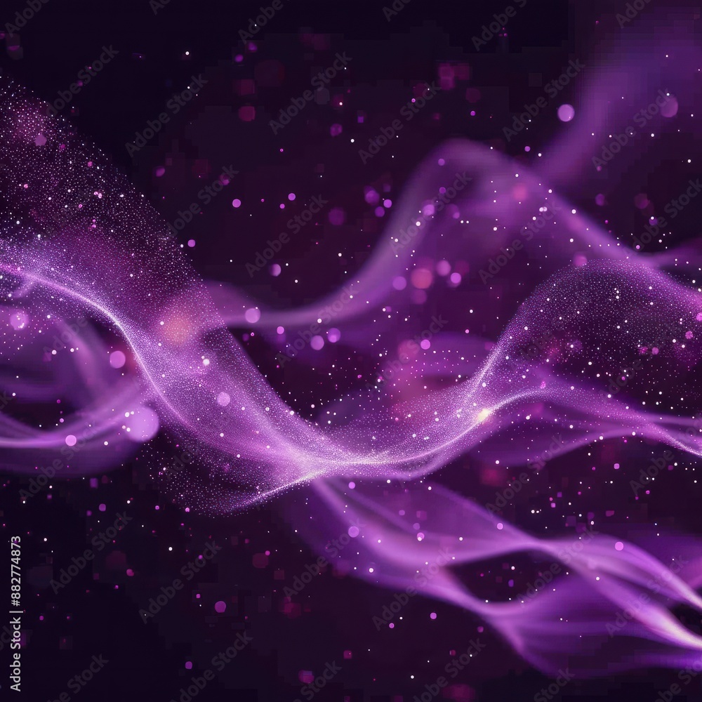 Digital purple particles wave and light abstract background with shining dots stars. Job ID: 0b3dcec5-e287-4162-853f-7bf7657388e8 Digital purple particles wave and light abstract background with shining dots stars. Job ID: 0b3dcec5-e287-4162-853f-7bf7657388e8