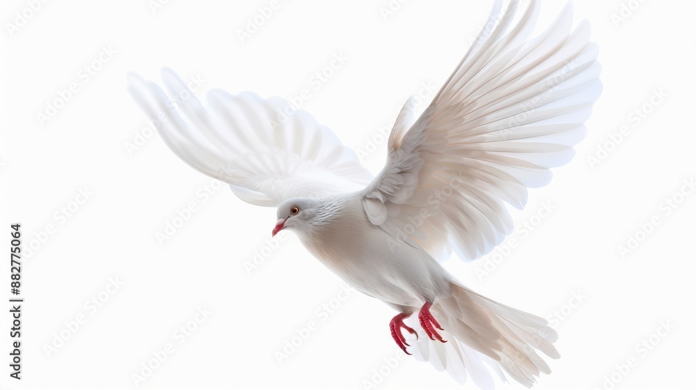 Obraz premium dove isolated on white background