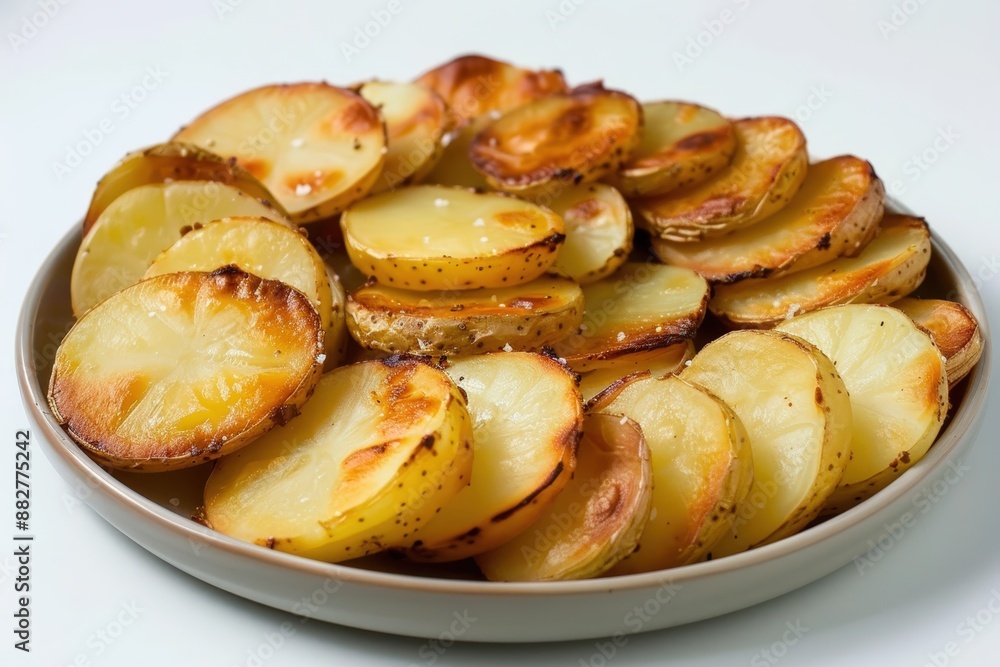 Elegant Duck Fat Potatoes with a Golden Brown Hue Elegant Duck Fat Potatoes with a Golden Brown Hue