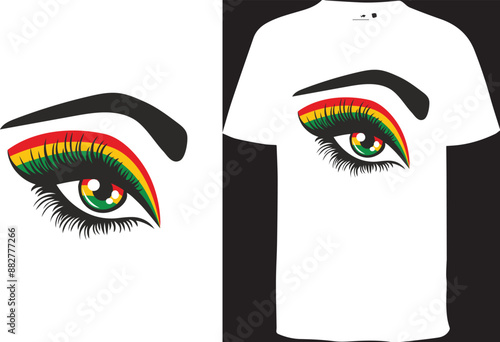Eye Juneteenth Design t-shirt, Juneteenth t-shirt Design, Black History Month t-shirt Design, Black History Design