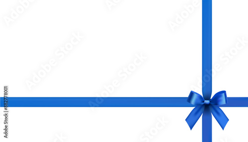 blue bow vector design material
