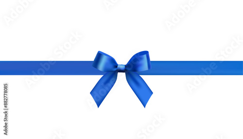 blue bow vector design material
