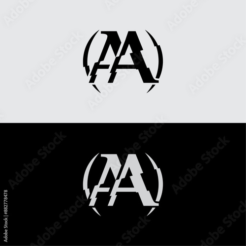 AA Letter Logo Design vector