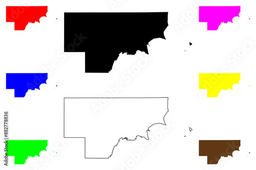 Arenac County, Michigan (U.S. county, United States of America, USA, U.S., US) map vector illustration, scribble sketch Arenac map photo