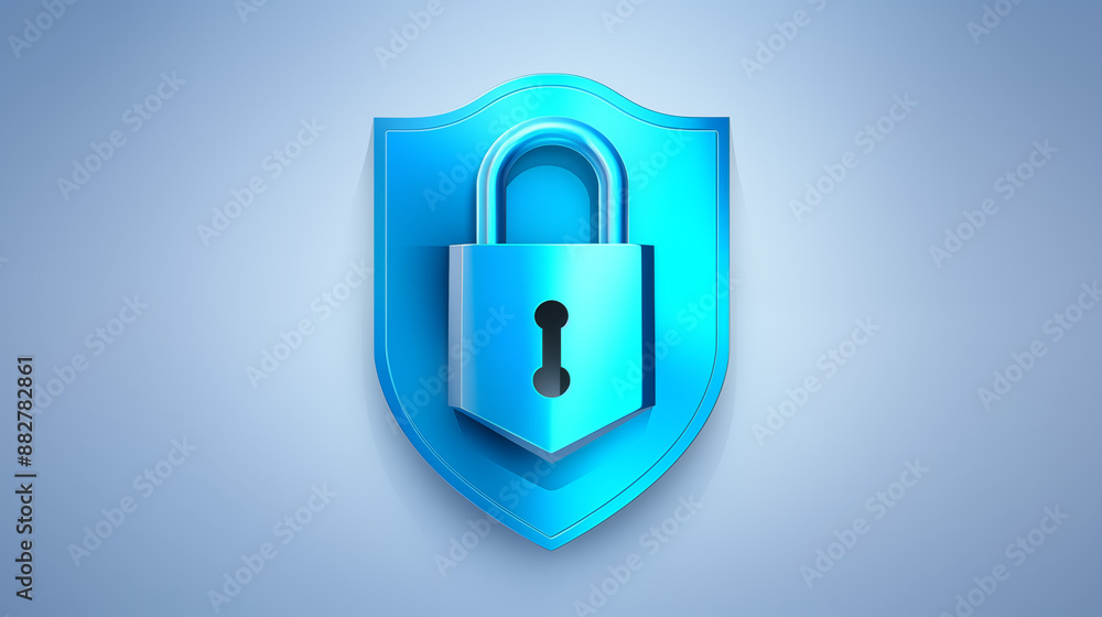 padlock icon.Cyber security network. Privacy in cyber space abstract concept blue background.4k padlock icon.Cyber security network. Privacy in cyber space abstract concept blue background.4k
