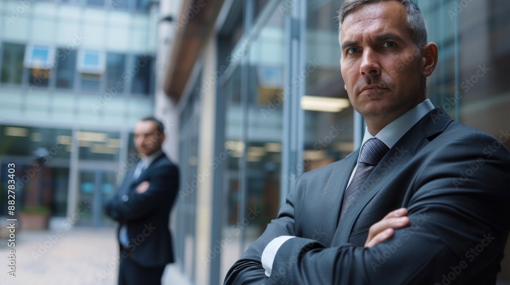 Bodyguards Corporate executives are protected by professional security guards. Bodyguards Corporate executives are protected by professional security guards.