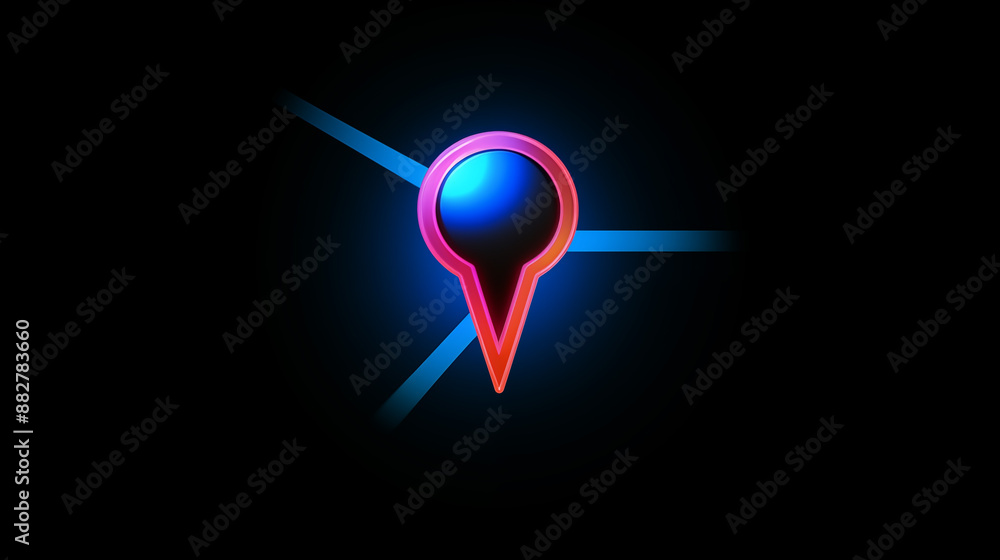 Neon red- blue,location icon,Location Pin pointer , blue digital location icon background, 4k Neon red- blue,location icon,Location Pin pointer , blue digital location icon background, 4k