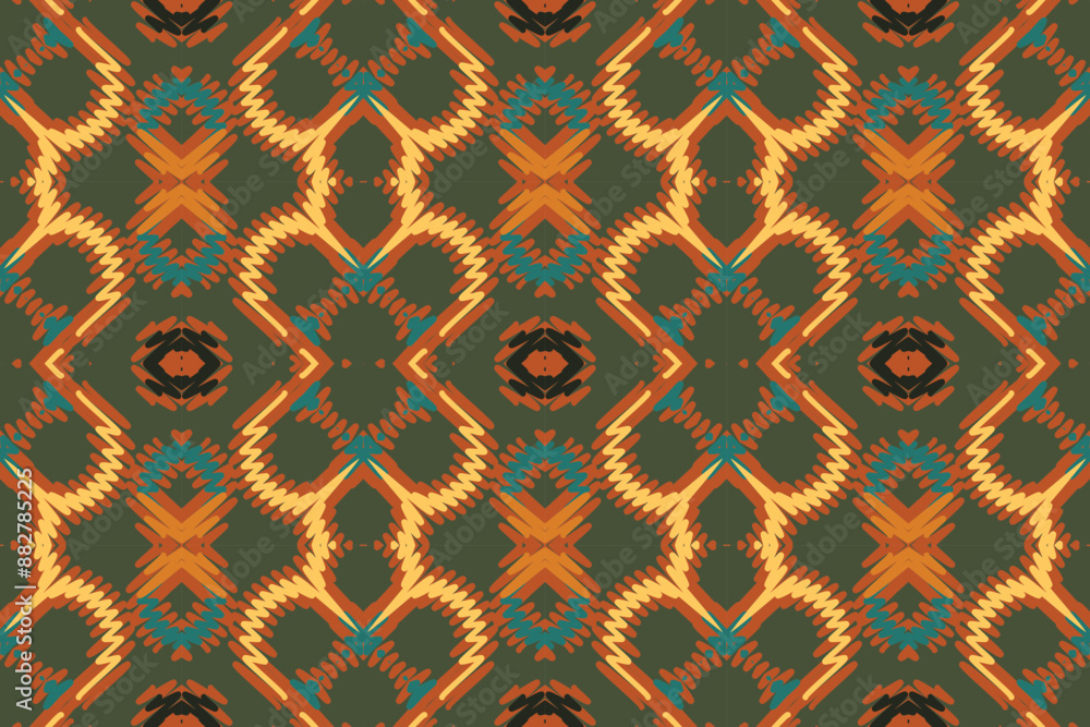 Abstract Ikat Art Seamless Pattern Folk Embroidery Aztec Geometric Art, Geometric Ethnic, African Ikat Paisley Embroidery. Navajo, Seamless Pattern Abstract Ikat Art Seamless Pattern Folk Embroidery Aztec Geometric Art, Geometric Ethnic, African Ikat Paisley Embroidery. Navajo, Seamless Pattern