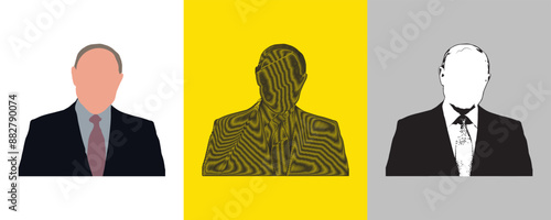 World Famous President Character Vector Illustration image