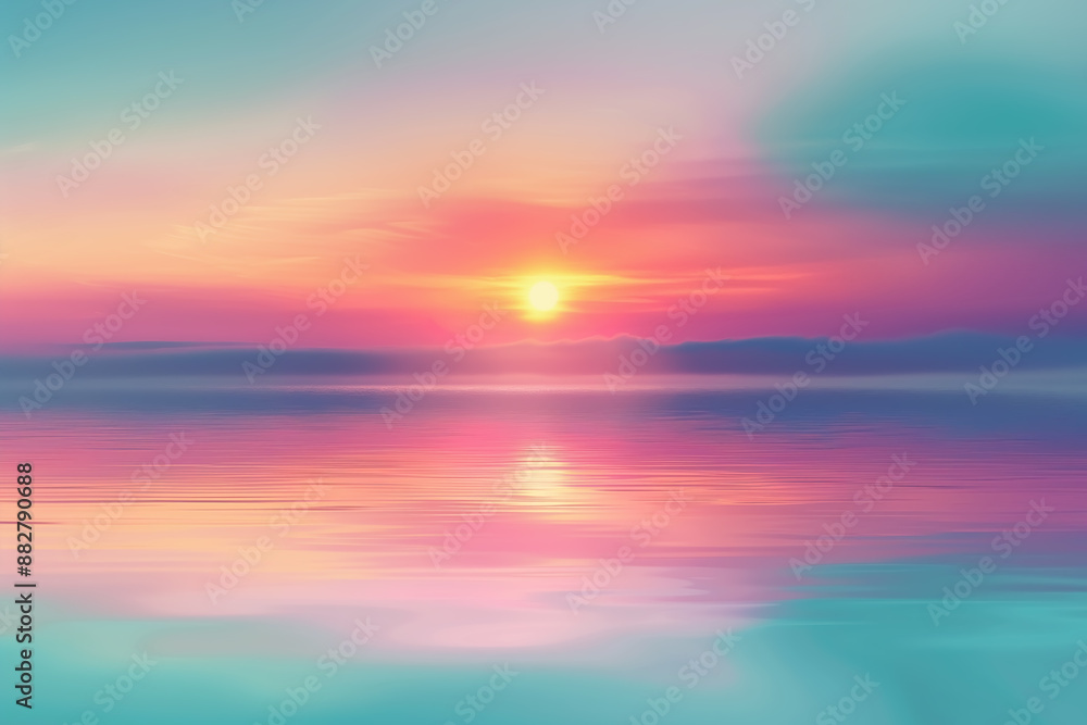 The evening sea shines in beautiful colors The evening sea shines in beautiful colors