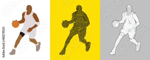 basketball player stylish Image with Abstract background