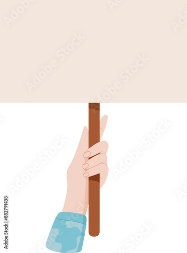 Human hand hold placard, right activist raise strike poster, woman holds protest banner, hand holding empowerment signboard, human hold support board, person show up revolution placard,