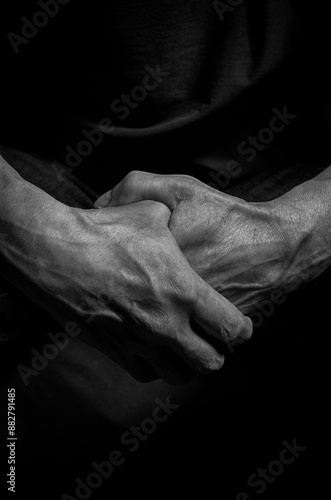 Hands of an old man