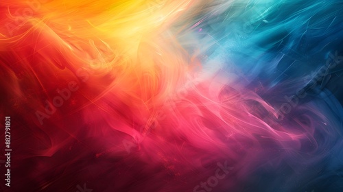 Vivid Abstract Swirl of Colorful Smoke © Valentin