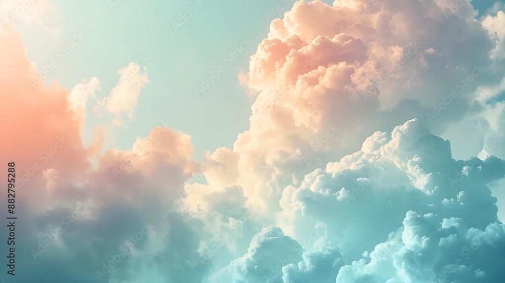 Dreamy Pastel Clouds in a Serene Sky Dreamy Pastel Clouds in a Serene Sky