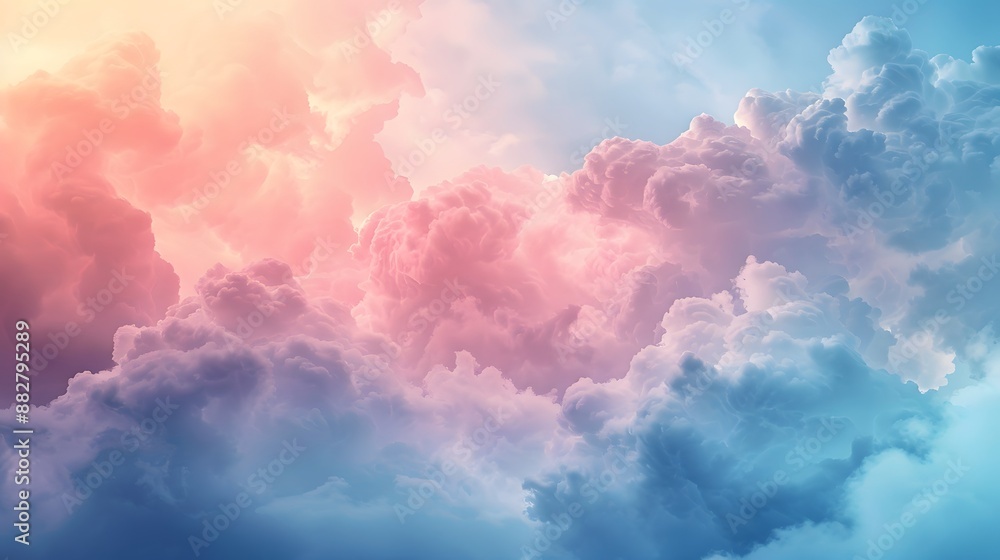 Dreamy Pastel Clouds in a Serene Sky Dreamy Pastel Clouds in a Serene Sky