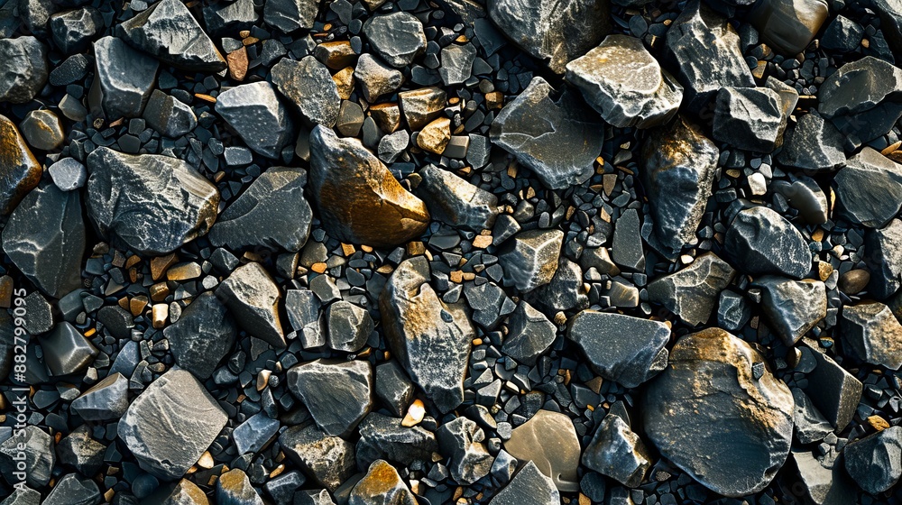 A close up of rocks and gravel. A close up of rocks and gravel.