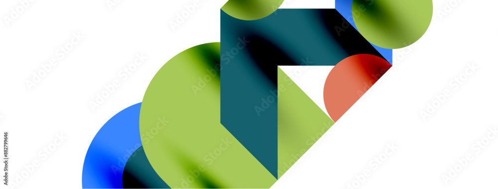 Metal color circles with shadows and other geometric elements composition for wallpaper, banner, background or landing Metal color circles with shadows and other geometric elements composition for wallpaper, banner, background or landing