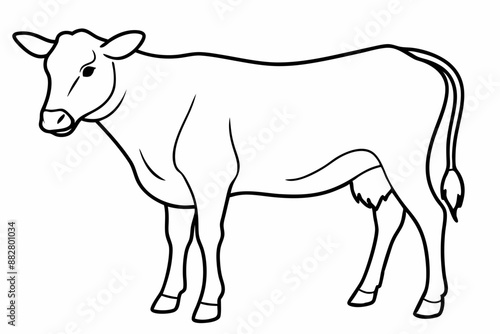 cow line art vector illustration   © Trendy Design24