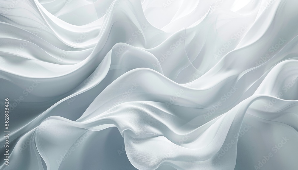 Abstract Fluid Waves in White Tones, Minimalistic and Modern Background with Copy Space Abstract Fluid Waves in White Tones, Minimalistic and Modern Background with Copy Space