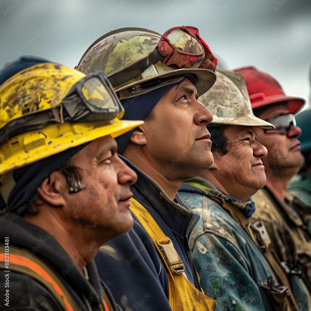 Groups of workers from various backgrounds united in ranks By Generated AI Groups of workers from various backgrounds united in ranks By Generated AI