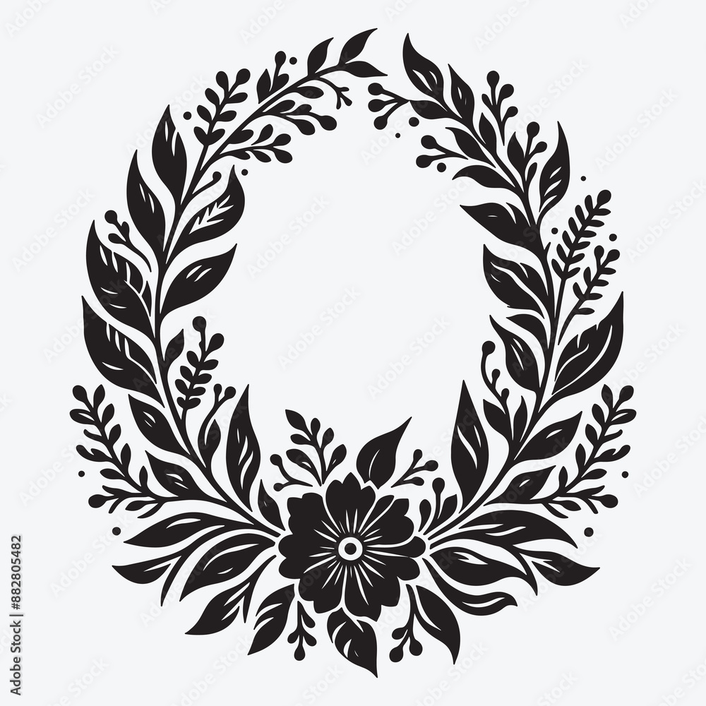 Fototapeta premium Hand Drawn Floral Ornaments and Decoration Elements Collection