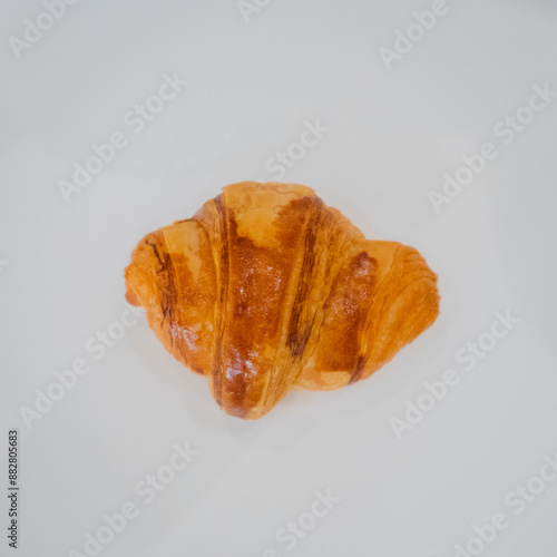 baked Croissant, Isolated on White