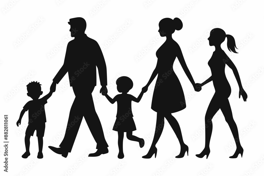family silhouette vector isolated on white background, happy family silhouette collection, vector illustration
family silhouette vector isolated on white background, happy family silhouette collection, vector illustration