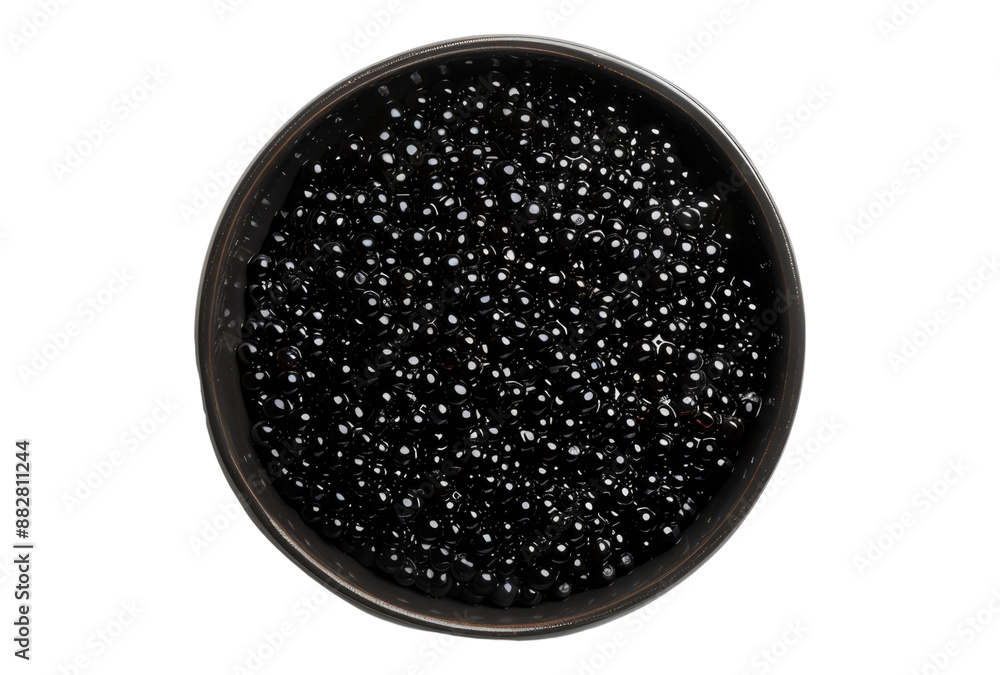 Photo of black caviar isolated on transparent background Photo of black caviar isolated on transparent background