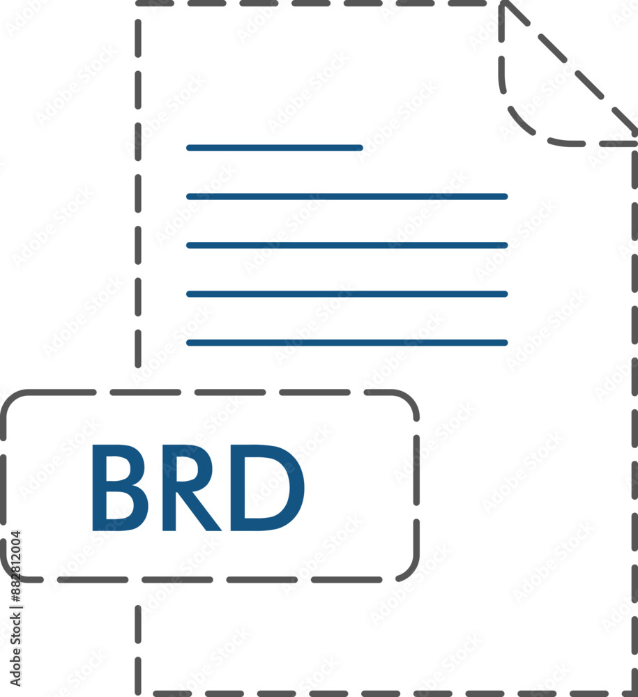 BRD File format Icon Rounded outline BRD File format Icon Rounded outline