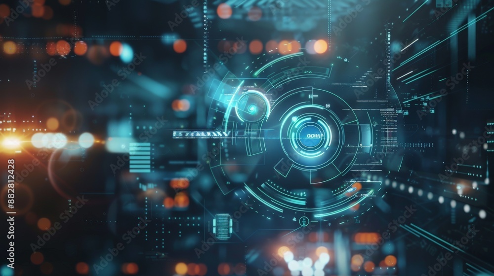 Obraz premium Abstract Futuristic Technology Interface