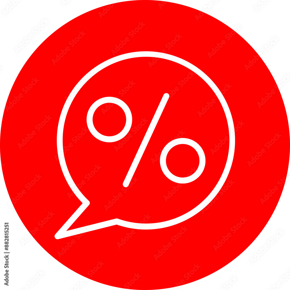 Sale Sign Vector Line White Circle Red Sale Sign Vector Line White Circle Red